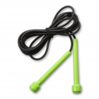 Скакалка для фитнеса INDIGO (шнур ПВХ) регулируемая длина SM-405 2,85м Салатово-черный
